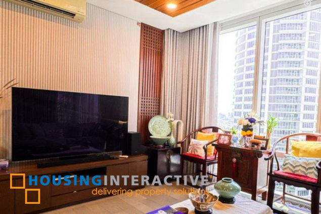 semi-furnished 2br unit with parking for sale in proscenium at rockwell