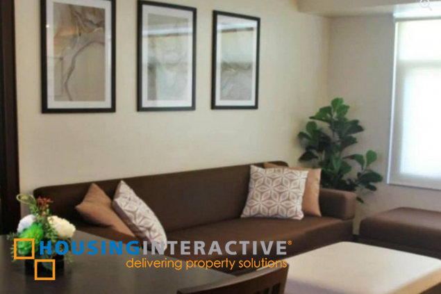 fully furnished 1br unit with balcony and parking for lease in one serendra