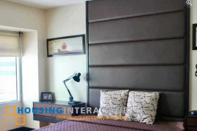 fully furnished 1br unit with balcony and parking for lease in one serendra