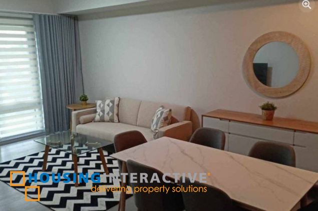 fully furnished 2br unit with balcony and parking for lease in proscenium residences