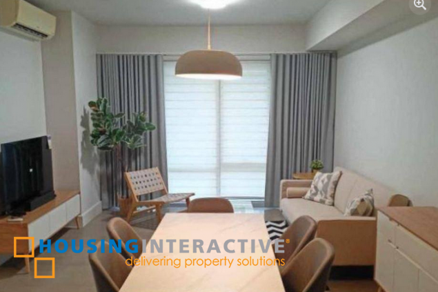 fully furnished 2br unit with balcony and parking for lease in proscenium residences