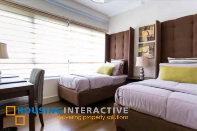 furnished 2br unit with parking for lease in edades tower