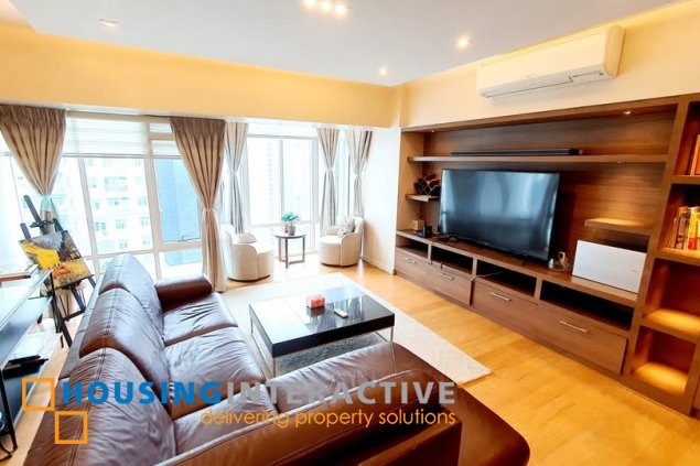 fully furnished 3br unit with parking for lease in two serendra