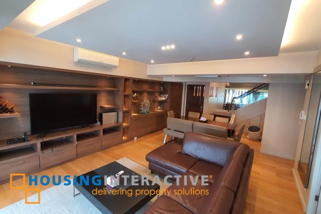 fully furnished 3br unit with parking for lease in two serendra