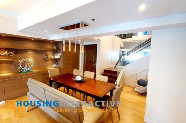 fully furnished 3br unit with parking for lease in two serendra