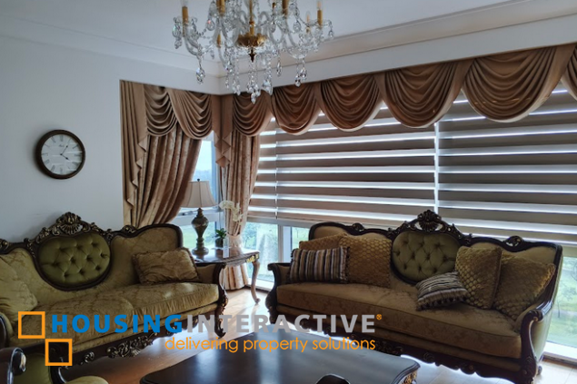 furnished 3br unit with parking for lease in pacific plaza towers
