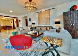 fully furnished 3br unit with parking for sale/lease in two roxas triangle