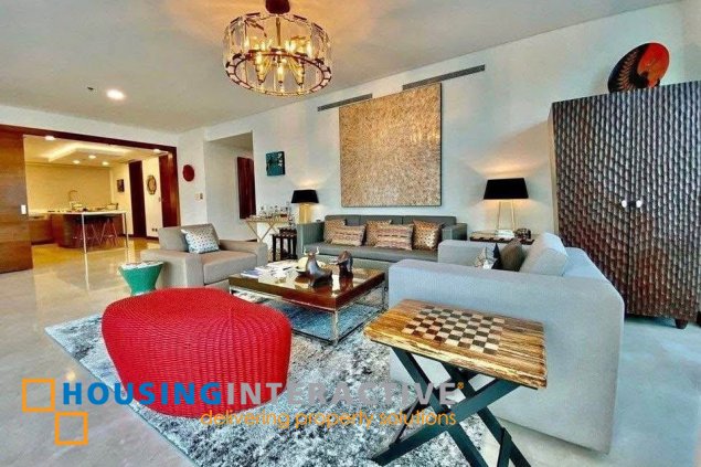 fully furnished 3br unit with parking for sale/lease in two roxas triangle