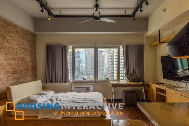 for lease: studio unit with parking, fairways tower, bgc