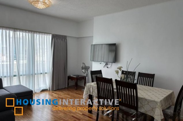 furnished 2br unit with parking for lease in one legaspi park