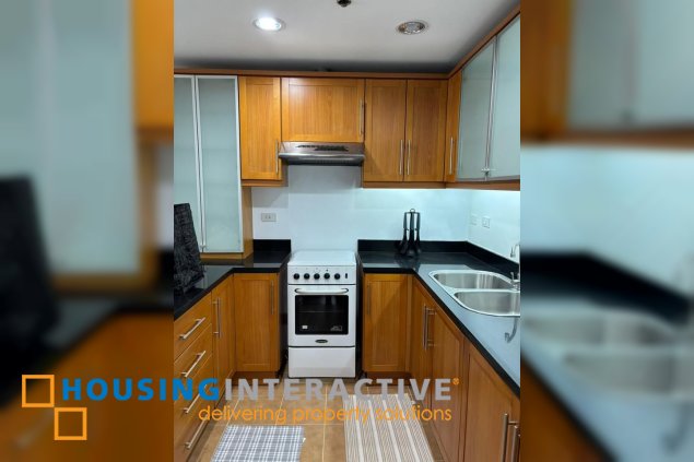 furnished 2br unit with parking for lease in one legaspi park