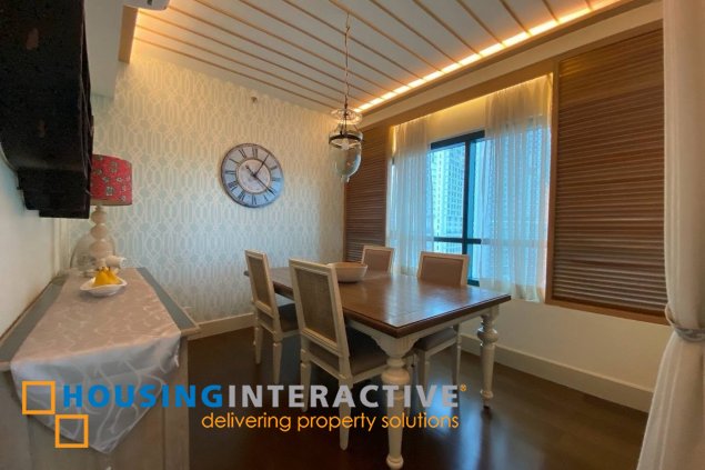 fully furnished 2br unit with parking for lease in edades tower
