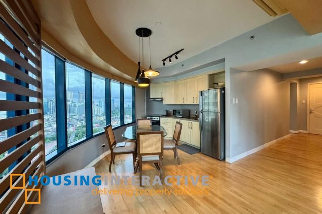 fully furnished 2br unit with parking for lease in one rockwell