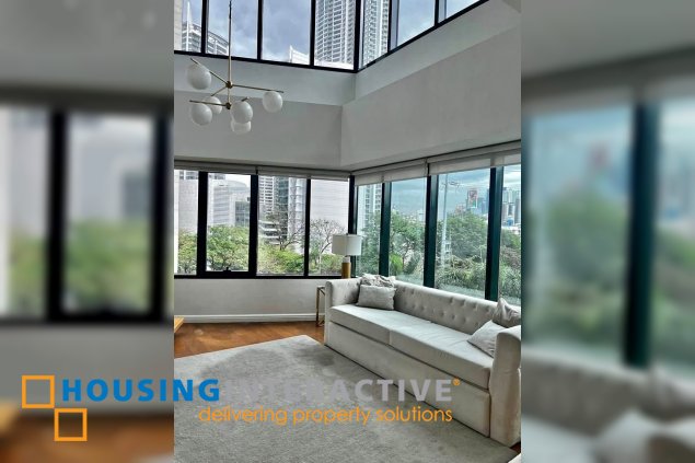 semi-furnished 1br unit with parking for sale in one rockwell