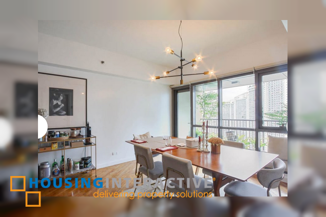 semi-furnished 3br unit with parking for sale in joya lofts and towers