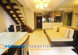 fully furnished 1br loft type condo unit for rent at the paseo parkview suites makati