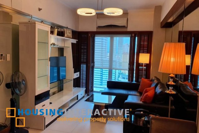 fully furnished 1br unit with parking for lease in st. francis shangri-la place