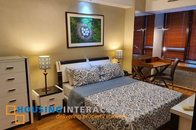 fully furnished 1br unit with parking for lease in st. francis shangri-la place