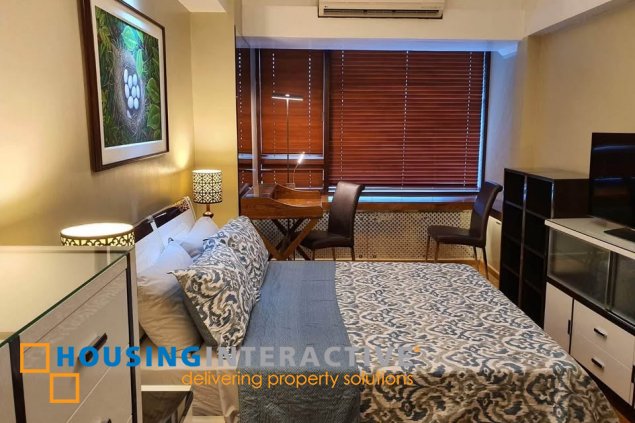 fully furnished 1br unit with parking for lease in st. francis shangri-la place