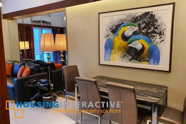 fully furnished 1br unit with parking for lease in st. francis shangri-la place
