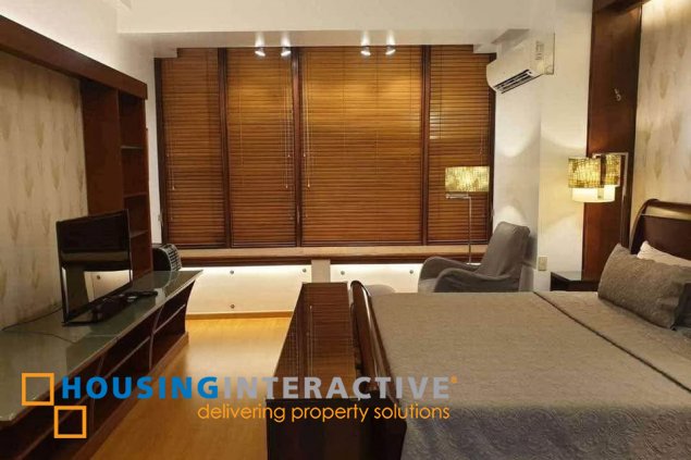 fully furnished 1br unit with parking for lease in st. francis shangri-la place