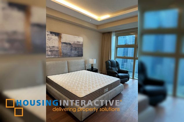 furnished 2br unit with balcony and parking for lease in grand hyatt residences