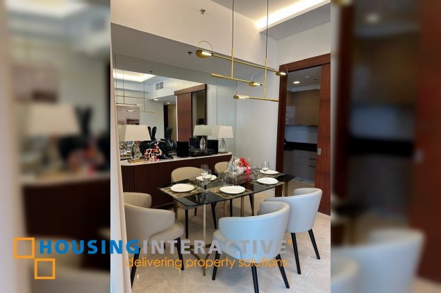 furnished 2br unit with balcony and parking for lease in grand hyatt residences
