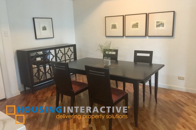 fully furnished 1br unit with parking for lease in the manansala