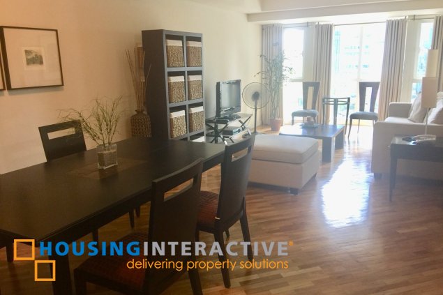 fully furnished 1br unit with parking for lease in the manansala