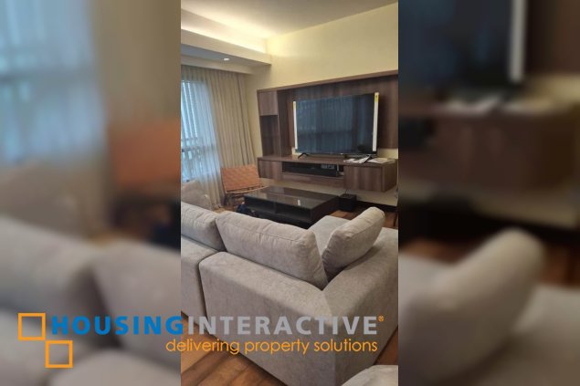 fully furnished 2br unit with balcony and parking for lease in the residences at greenbelt