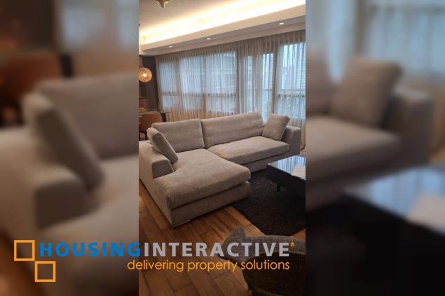 fully furnished 2br unit with balcony and parking for lease in the residences at greenbelt