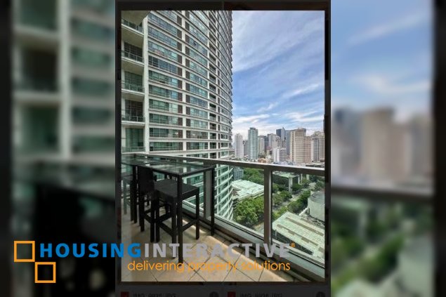fully furnished 2br unit with balcony and parking for lease in the residences at greenbelt