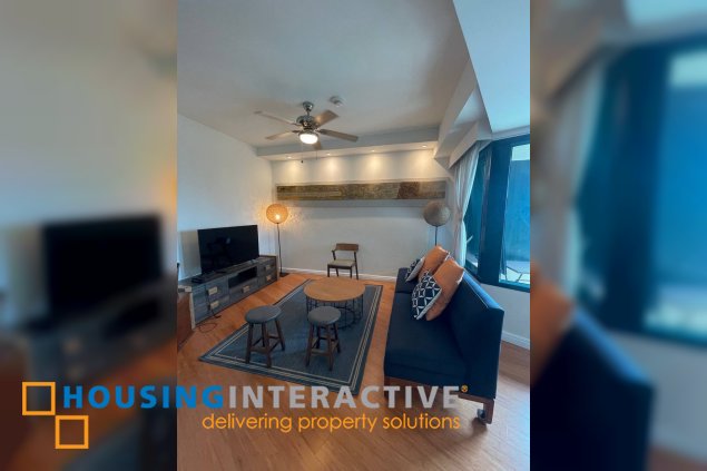 fully furnished 2br unit with parking for rent in one rockwell
