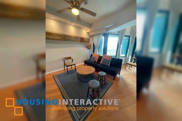 fully furnished 2br unit with parking for rent in one rockwell