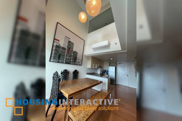 fully furnished 2br unit with parking for rent in one rockwell