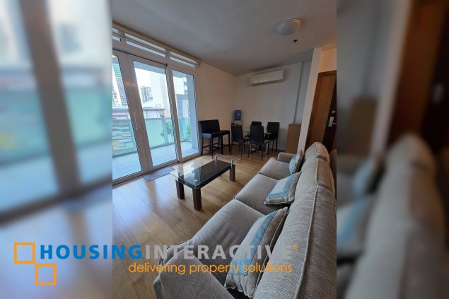 fully furnished 1br unit with balcony and parking for lease in park terraces