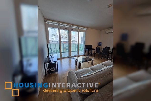 fully furnished 1br unit with balcony and parking for lease in park terraces