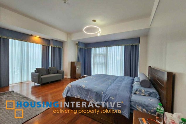 fully furnished 3br unit with balcony and parking for sale in grand hyatt residences