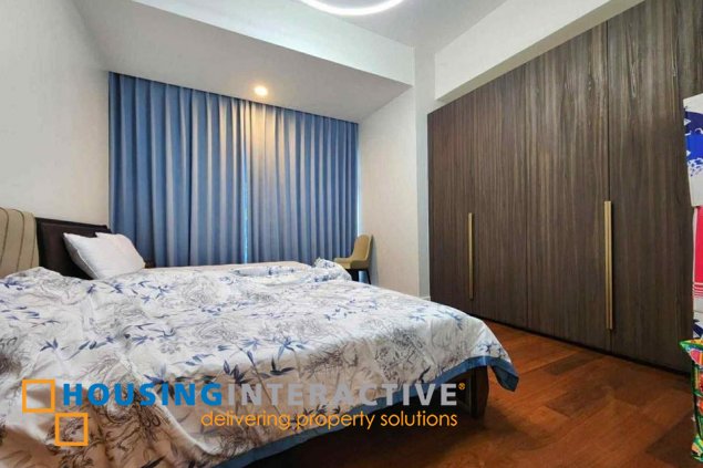 fully furnished 3br unit with balcony and parking for sale in grand hyatt residences