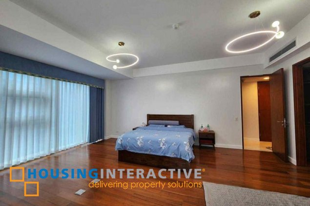 fully furnished 3br unit with balcony and parking for sale in grand hyatt residences