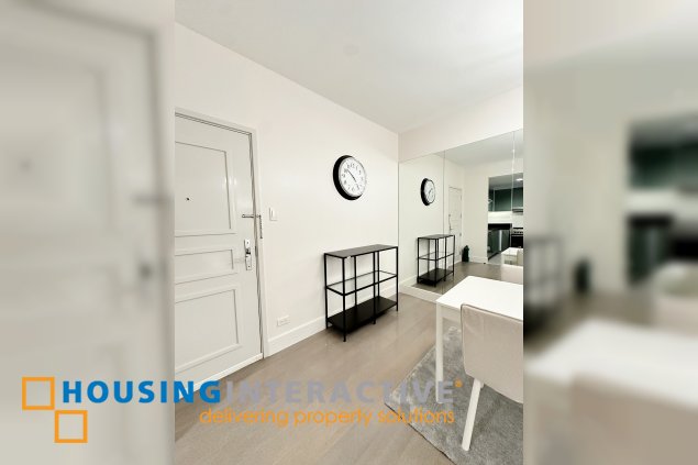 fully furnished 1br unit with parking for rent/sale in proscenium at rockwell