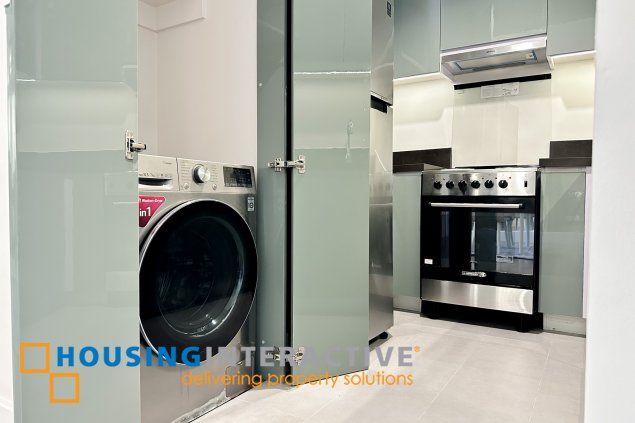 fully furnished 1br unit with parking for rent/sale in proscenium at rockwell