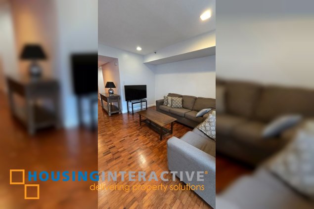 fully furnished 2br unit with parking for rent in one salcedo place