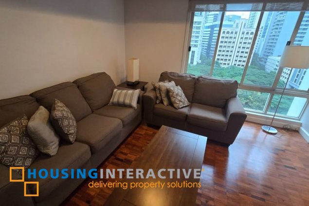 fully furnished 2br unit with parking for rent in one salcedo place