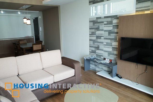 fully furnished 1br unit with balcony and parking for lease in two serendra