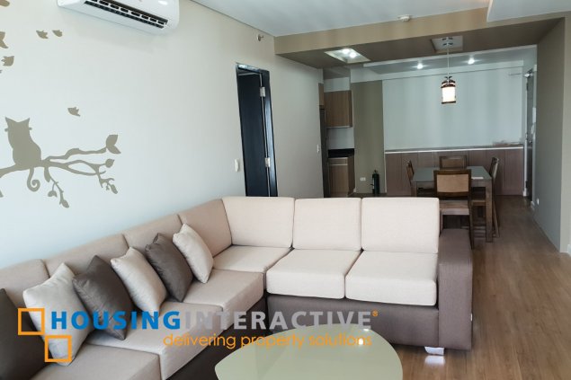 fully furnished 1br unit with balcony and parking for lease in two serendra