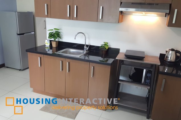 fully furnished studio unit for rent in two serendra