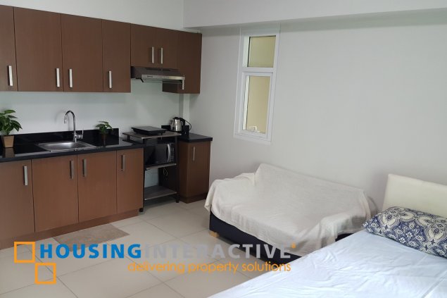 fully furnished studio unit for rent in two serendra