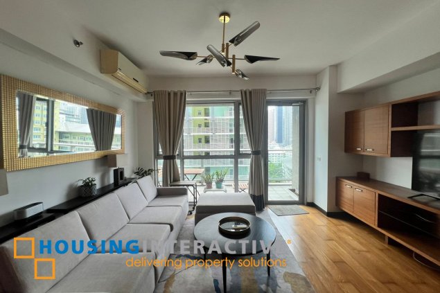 fully furnished 1br unit with balcony and parking for rent in one serendra