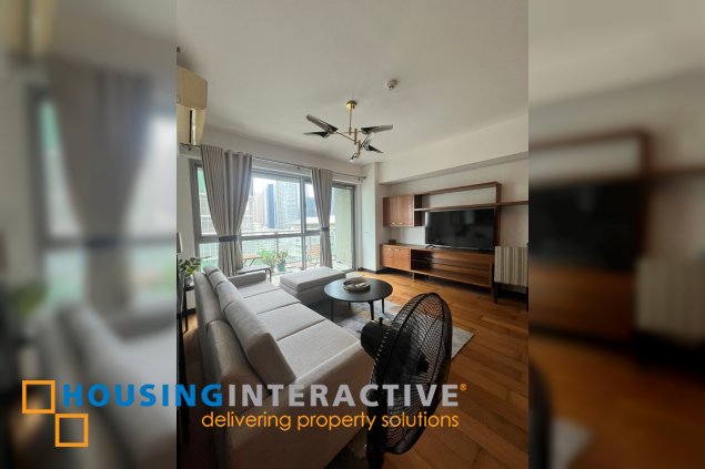 fully furnished 1br unit with balcony and parking for rent in one serendra